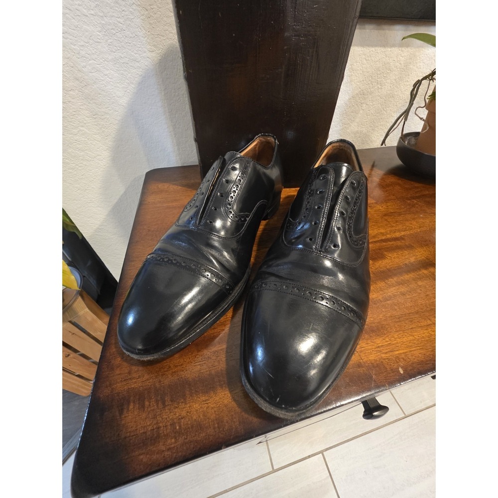 Johnston and Murphy mens Heritage vintage Black Leather Size‎ 10 Made In The USA